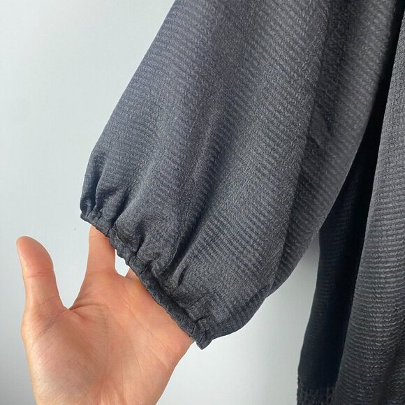 Lane Bryant Blouse Sz 22/24 Popover Embellished 3/4 Balloon Sleeve Elastic Waist - Picture 5 of 10